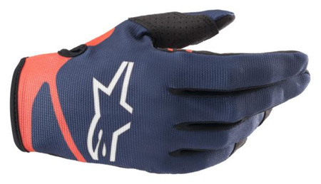 Rękawice Alpinestars Radar dark blue Fluo red 