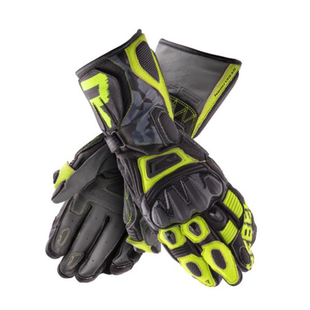 Rękawice skórzane Rebelhorn Rebel black/Camo/Fluo