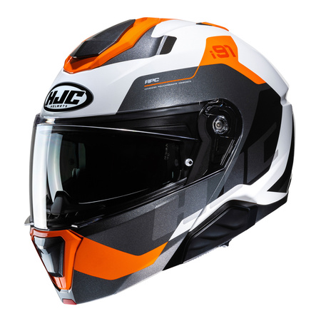 KASK HJC I91 CARST WHITE/ORANGE M