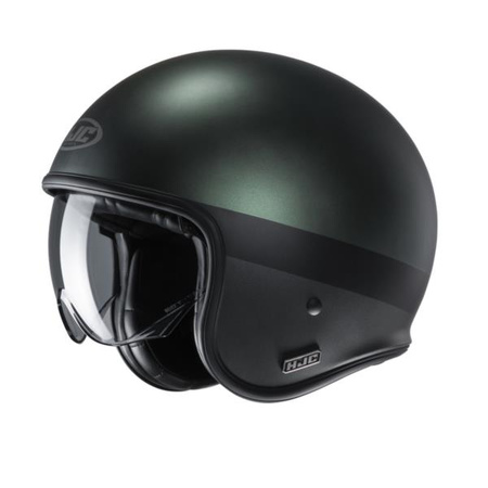 Kask HJC V30 Perot black/Green Per-Mc4sf S