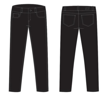 Spodnie jeans Ozone Striker Regular black
