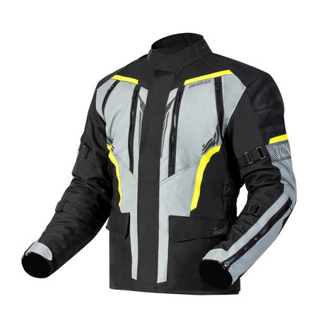 Kurtka tekstylna Ozone Tour III black/grey/Fluo Ye