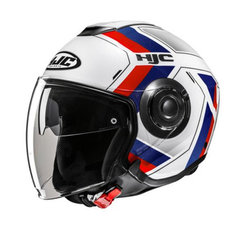 Kask otwarty HJC I40N VELU WHITE/RED biały czerwony