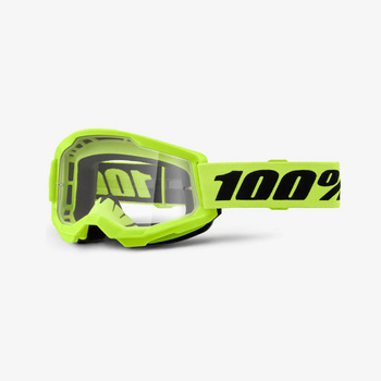 Gogle 100 PROCENT Strata 2 NEON Yellow clear lens