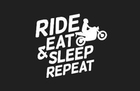 Odznaka na rzep Rebelhorn Ride, Eat, Sleep, Repeat