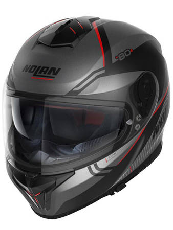 Kask motocyklowy Nolan N80-8 Astute Szary/Czer 