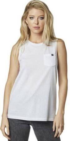 Koszulka FOX lady bez rękawów Flutter white 008 Xs